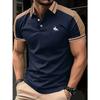 Summer New Men's T-shirt Tops Daily Casual Printing Lapel Short-sleeved Polo Shirt