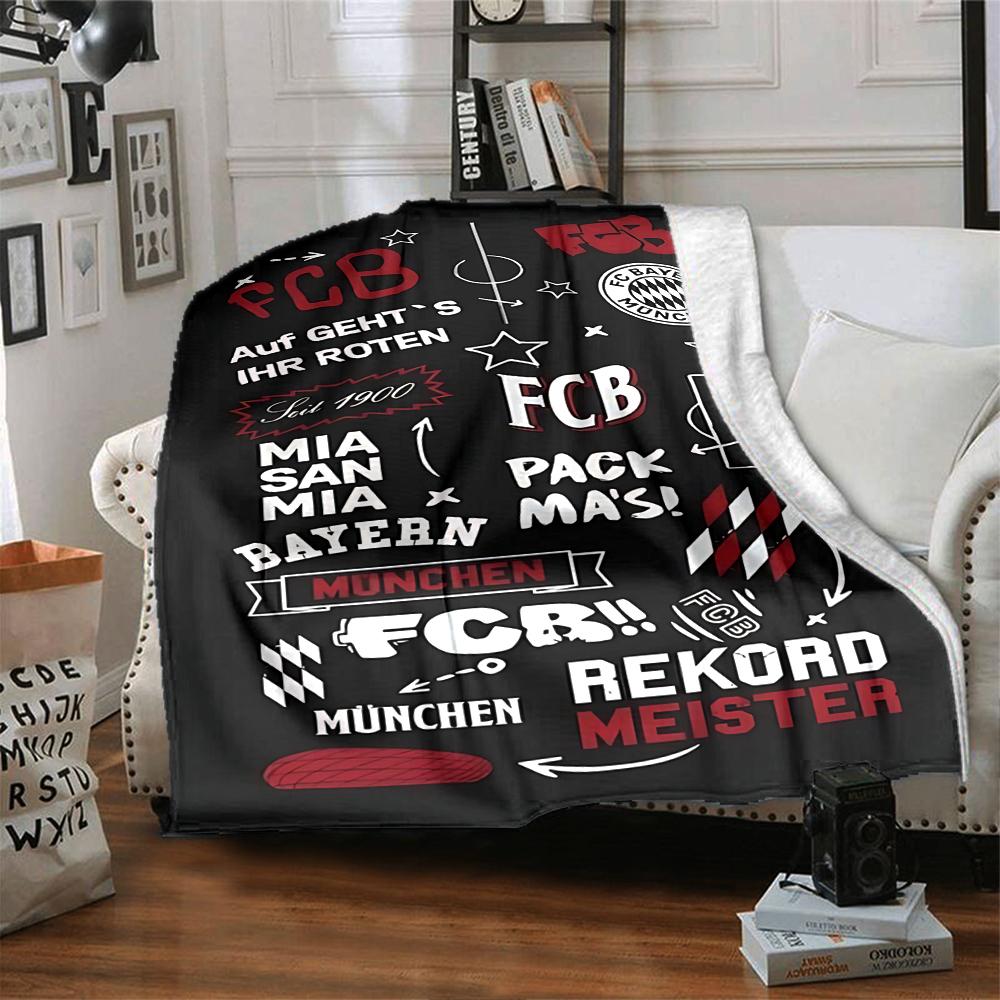 Bayern Munich Crest Blankets Flannel Printed Breathable Warm Throw Blanket for Home Office Bedspreads 0708a119
