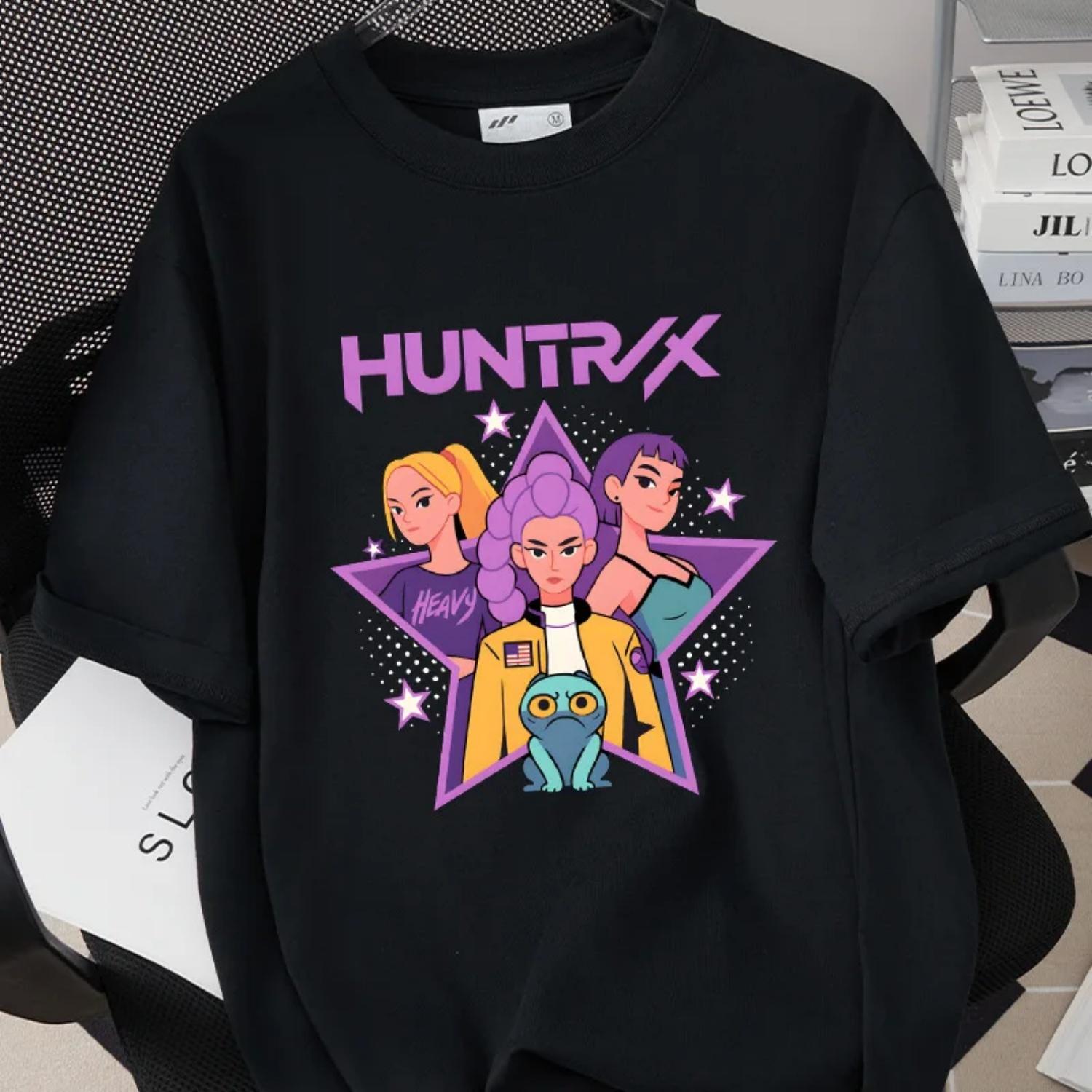 Cartoon Kpop Demon Hunters Men TShirt Women Short Sleeve Saja Fashion Tee Kpop Demon Hunters T Shirt for Summer Clothes Top S