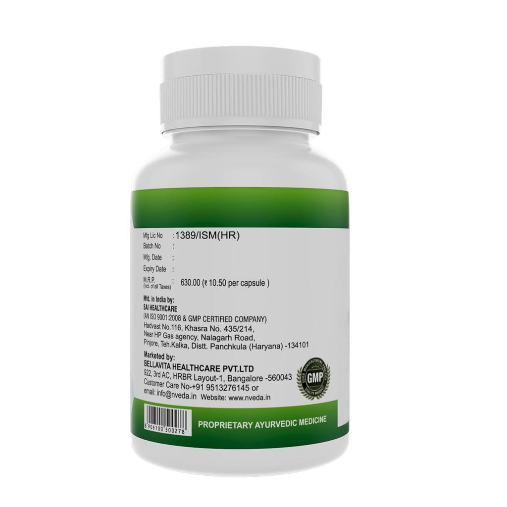 Nveda Natural Menstrual Pain Relief Capsules for Women, 60 Count, Reduces Cramps, Stress & Fatigue