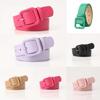 Minimalist Ladies Faux Leather Belt With Square Pin Closure For Office And Casual Wear
