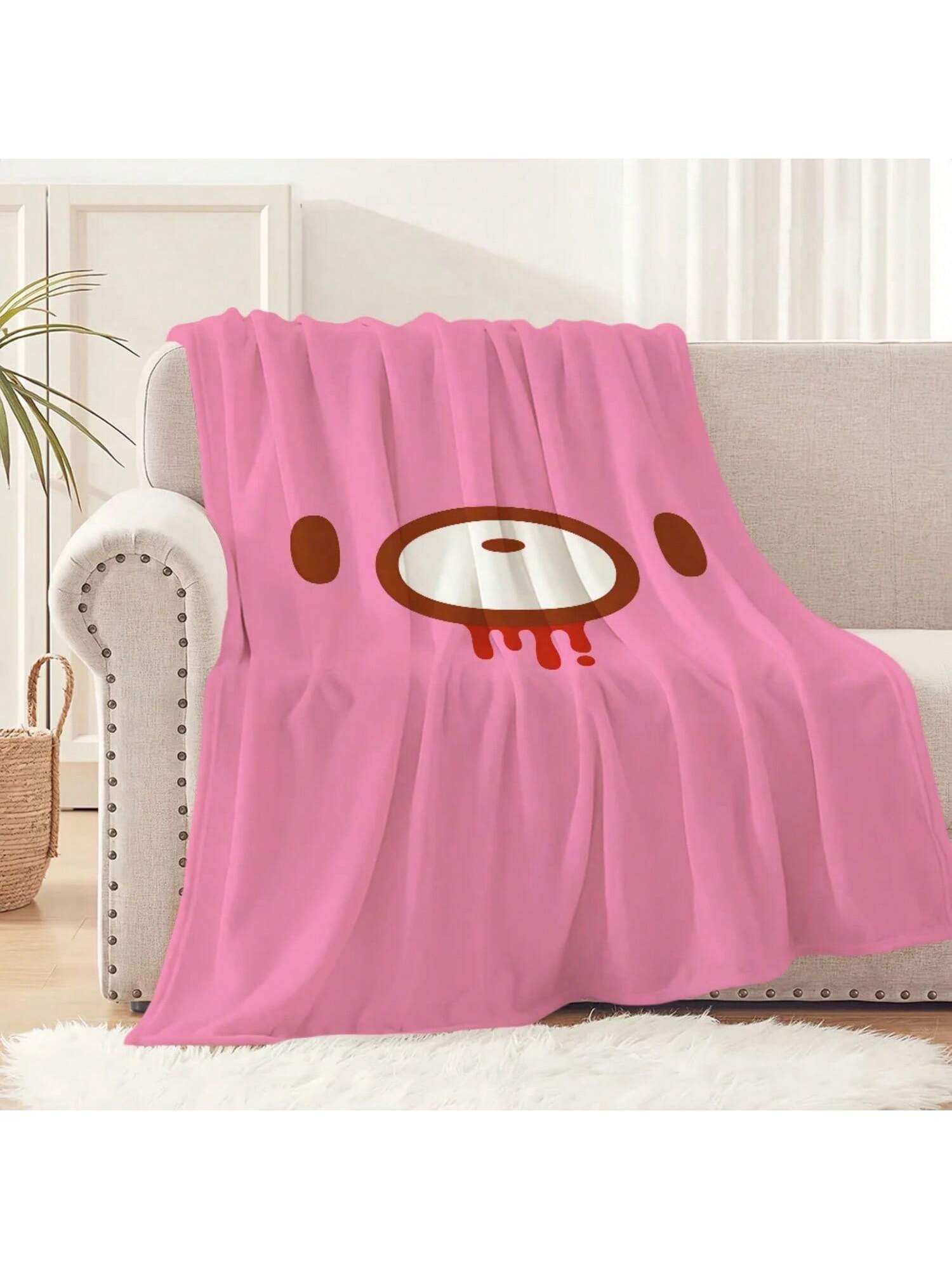 

G-Gloomy Cartoon B-Bear Blanket Warm Comfort Soft Plush Blanket For Sofa Living Room Office Bedroom Travel Gift 75X95CM