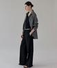 Keullaepeu Soft Embroidered Elastic Waist Pants _Black