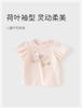 David Bella Girls' Pure Cotton T-shirt Summer New Children's Short-sleeved Top Baby Thin Bottom Shirt