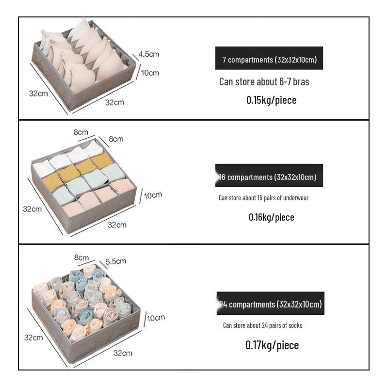 Socken und Unterwäsche Mehrfach-Fächer Organizer Schubladenbox