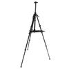 Art Painting Stand Black Angle Height Adjustable Foldable Metal Easel Tripod with Tray for Drawing
