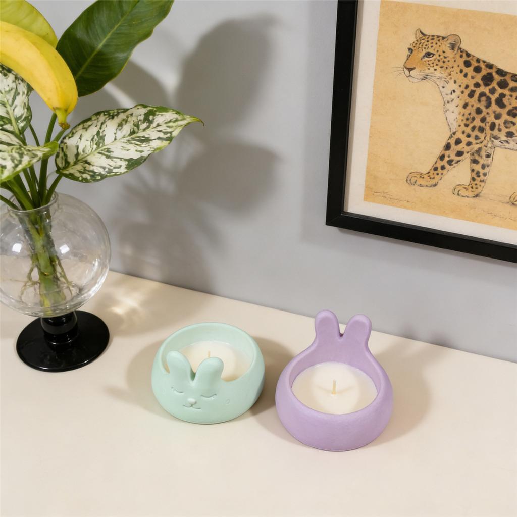 Silicone Rabbits Mould Nonstick Surfaces Easy Demolding For Candle Soap Making Holiday Projects