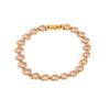 Adjustable Pink Rhinestone Bracelet Tarnish-free Personality Stacking Wrist Chain High-end Aesthetic Stainless Steel