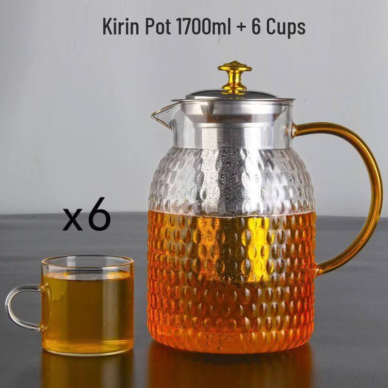 ZISIZ Extra Large Thickened Glass Teapot
