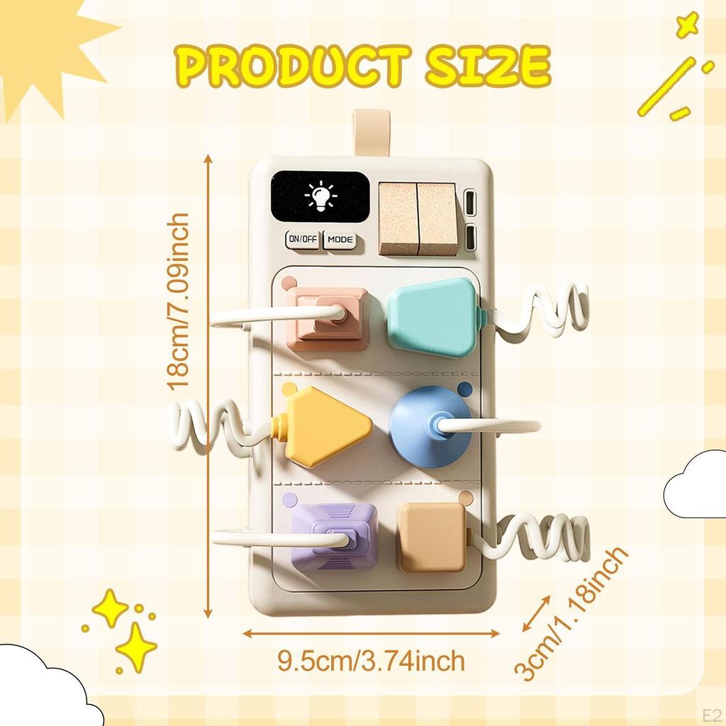 Sensory Plug Outlet Educational Gift Travel Portable Interactive Lightweight Power Strip Toy Kids