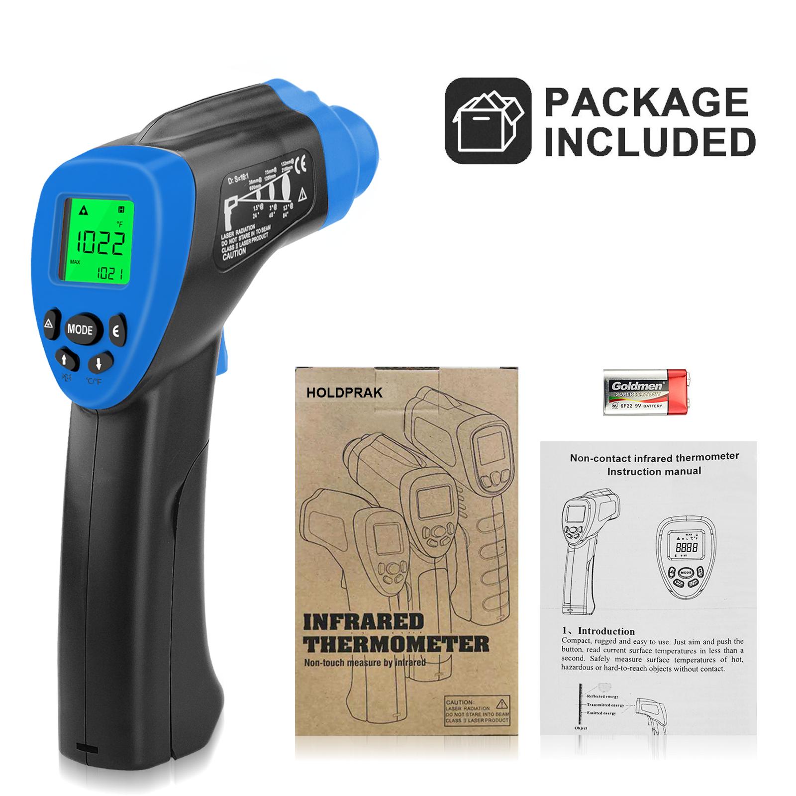 

Бесконтактный инфракрасный термометр Цифровой тепловизор , Высокоточный промышленный пирометр Измеритель влажности и температуры окружающей среды