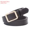 Pu Leather Belt For Women Square Buckle Pin Buckle Jeans Black Belt Chic Luxury Brand Ladies Vintage Strap Female Waistband