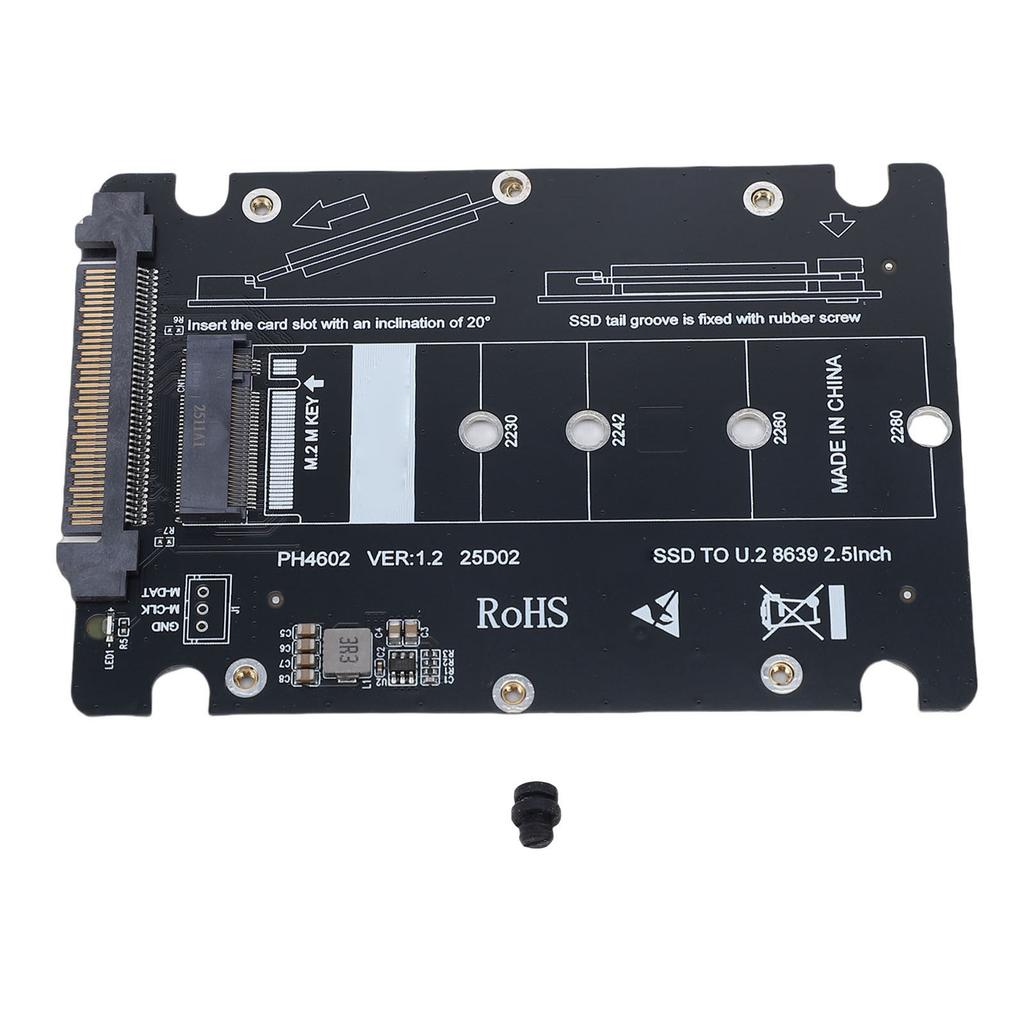 M.2 To U.2 SSD Adapter 64Gbps M.2 M Key NVMe To U.2 SFF 8639 SSD Adapter PCIE4.0 X4 Gen4 Support for 2230 2242 2260 2280