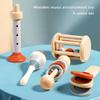 Wooden Baby Rattle Toy Set With Handheld Bell For Early Education And Comfort