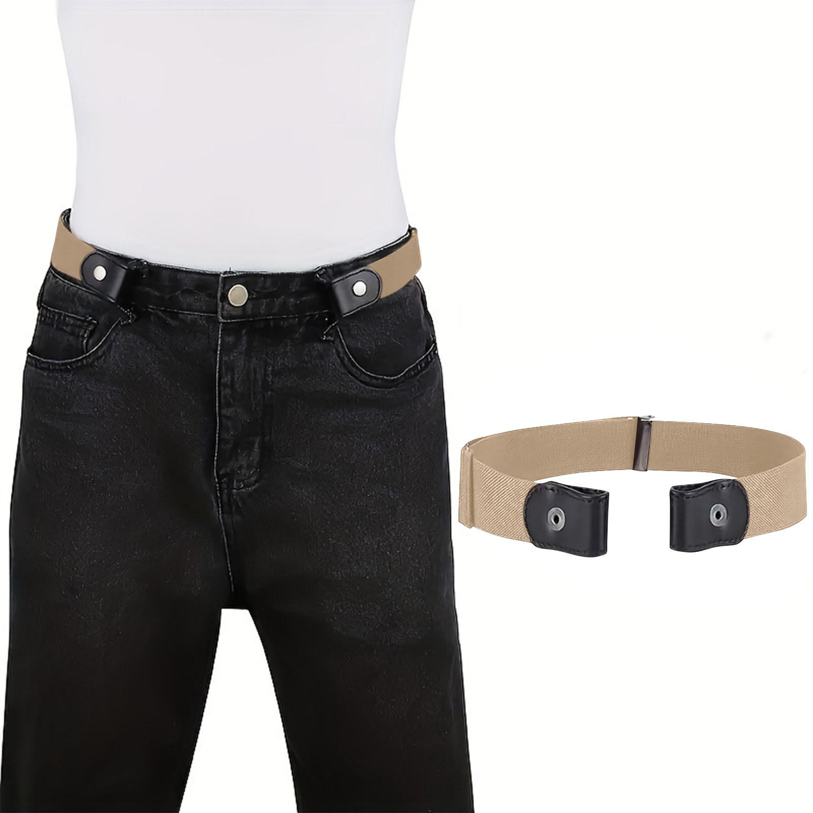 

Женский бесшовный эластичный пояс с декоративным поясом One Size бежевый