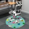 1pc Fish Pattern Office Round Rug, Non-slip, Soft and Durable Office Rug for Interior Decoration, Perfect for Office, Beautiful Decoration yy260323055