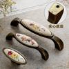 Vintage Ceramic Handle Antique Bronze Cabinet Pull Knob Wardrobe Closet Cupboard for Furniture Hardware Accessories Door Handles