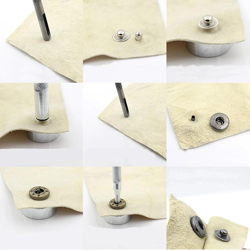 Kit de scule pentru nasturi cu capse: Set Bază Rivet & Perforator pentru Butoni Snap 633/655/831/201