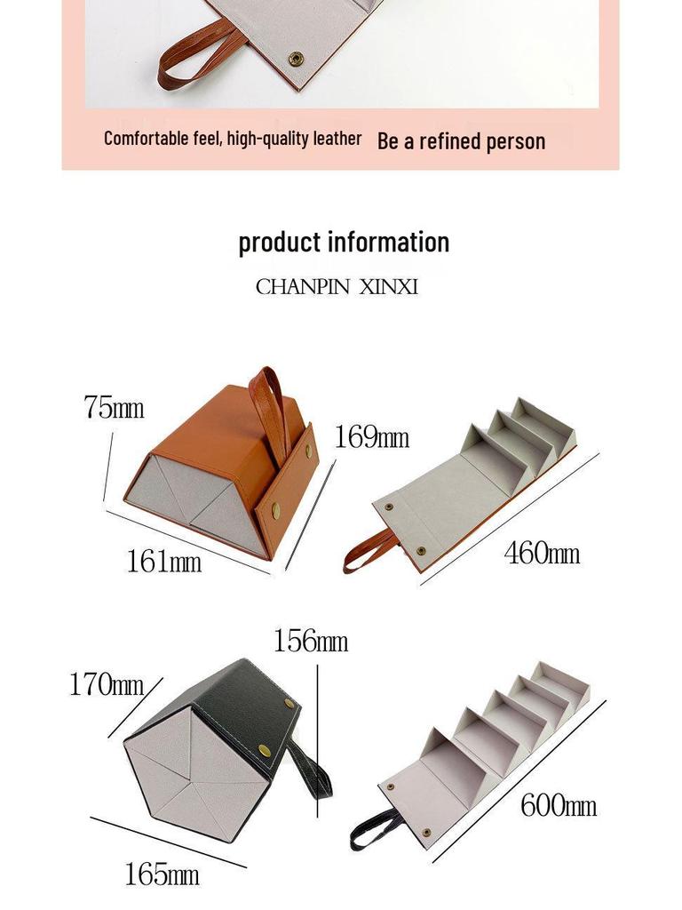 Handmade Multi-section Folding Eyeglass Case for Myopia Glasses & Sunglasses