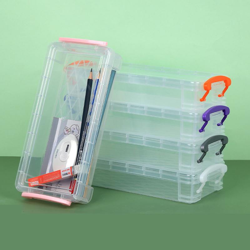 Kawaii Průhledný Penál Multifunkční Dětský Penál Kancelářský Školní Velkokapacitní Úložný Organizér
