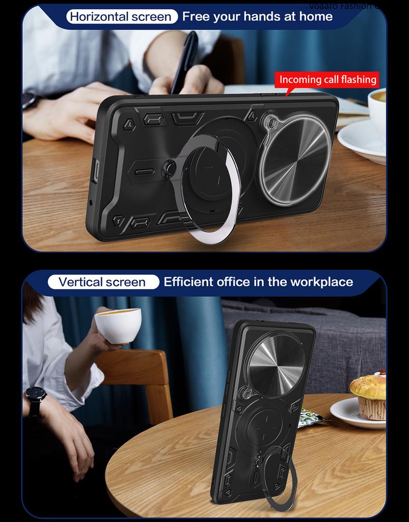 Rotate Camera Lens Armor Funda for Nothing Phone 3A Pro Case for Nothing Phone 3A Pro 5G Case Magnetic Ring Stand Holder Cover