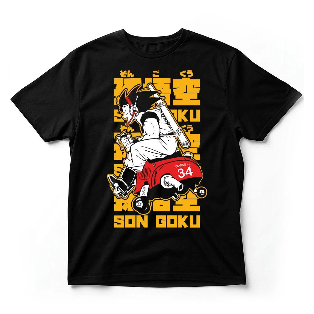 Dragon Ball Son Goku Capsule Corp TShirt Kid Goku Japanese Anime Graphic Tee S