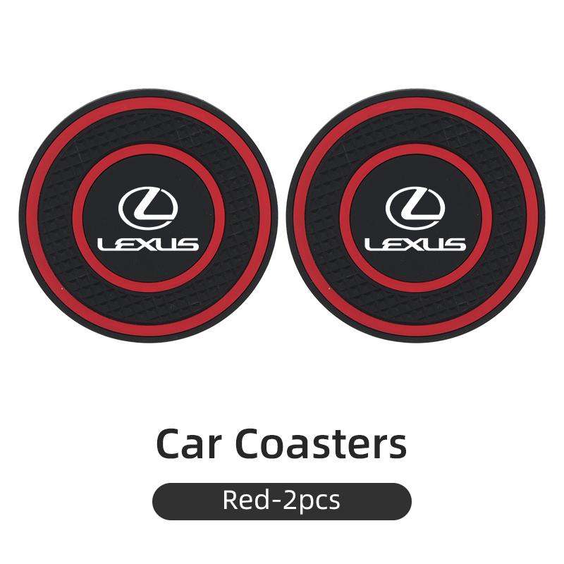 WDM2 2026 Hot Interior Stickers 2pcs Car Cup Holder Non-Slip Cup Coaster Silicone Pad Mat Auto Accessories For Lexus CT ES GS NX IS25