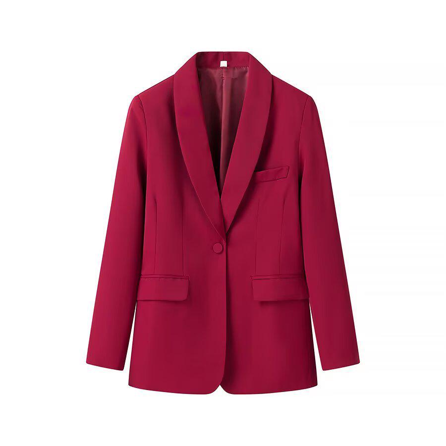 Europejski i Amerykański Damski Garnitur z Kołnierzykiem i Zestaw Marynarki