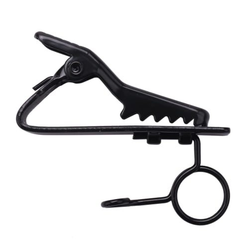 Plouluyt 5-Piece Ring Mini 7.5mm Microphone Clip Holder, Practical for Tie Clips and Collar Clips (Black)