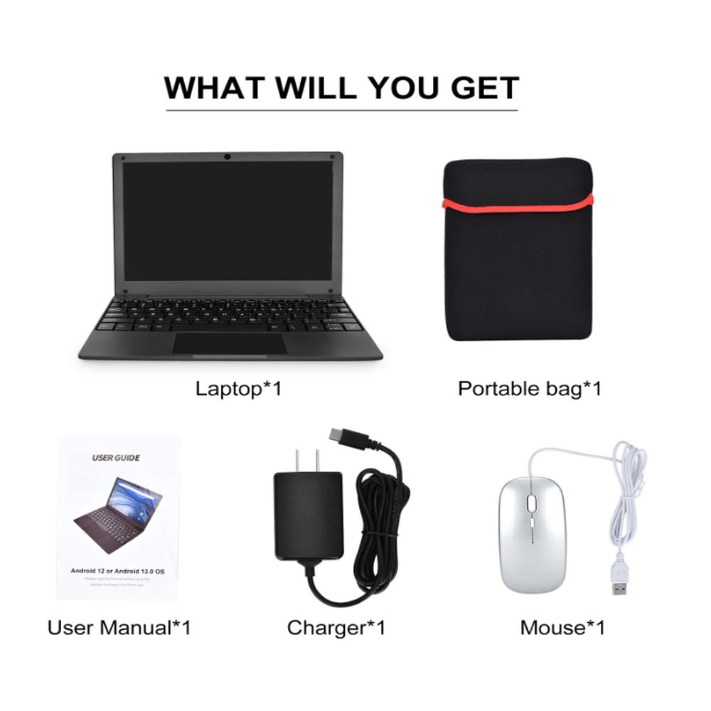 Novo Laptop Infantil de 10,1" Polegadas com Sistema Operacional Android 12 2GB Ram 64GB Rom Bluetooth Wi-Fi Azul