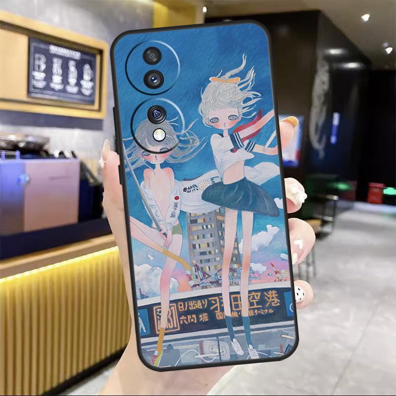 Cartoon Aesthetic Aya Takano For Honor Magic 8 7 6 Pro Case For Honor 200 400 50 70 90 Lite X8c X8b X9a X9b X9c X9d Win RT