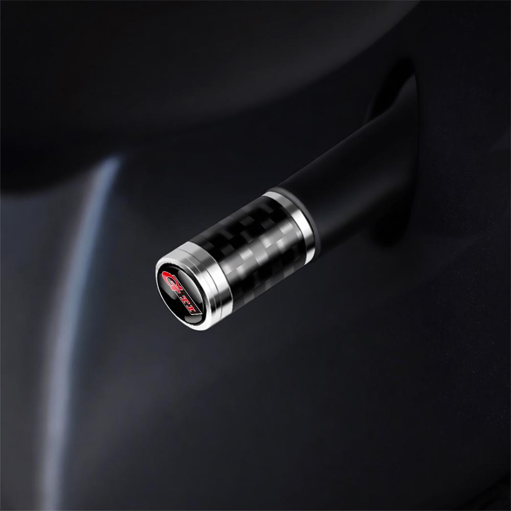 MPSGW1 Car Accessories Carbon Fiber Wheel Tire Valve Caps Stem Case for Volkswagen Golf Tiguan Jetta GTI Bora VW R Polo Passat Rline