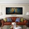 1pcs Peacock Opening Screen Oil Painting Modern Living Room Entrance Decoration Painting Animal Art Canvas Painting Bedroom Stud