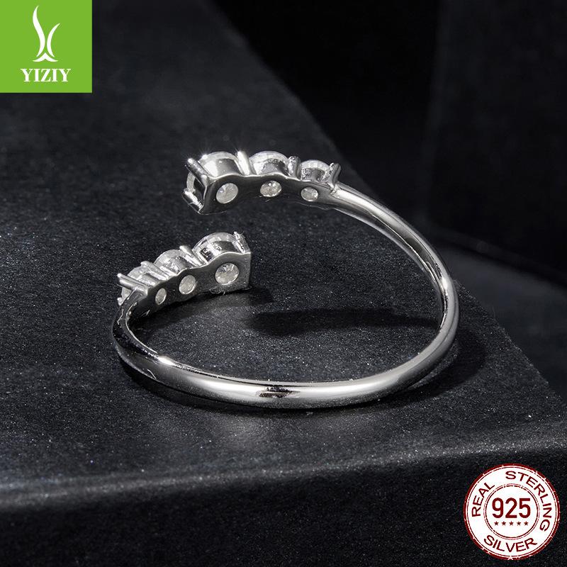 Glänzender Mozzarella Diamantring Spot Klassisches Temperament Moissanit Schmuck