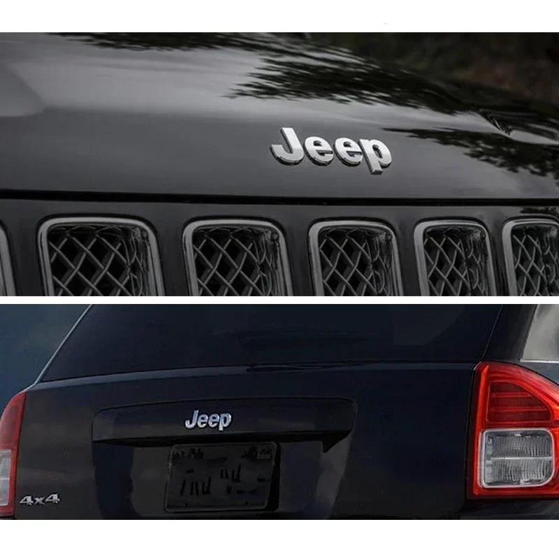 Für Jeep Für JEEP Wrangler Tj Jk Jl Grand Cherokee Commander Renegade Liberty Compass Patriot Auto Frontklappe Seite Emblem Met