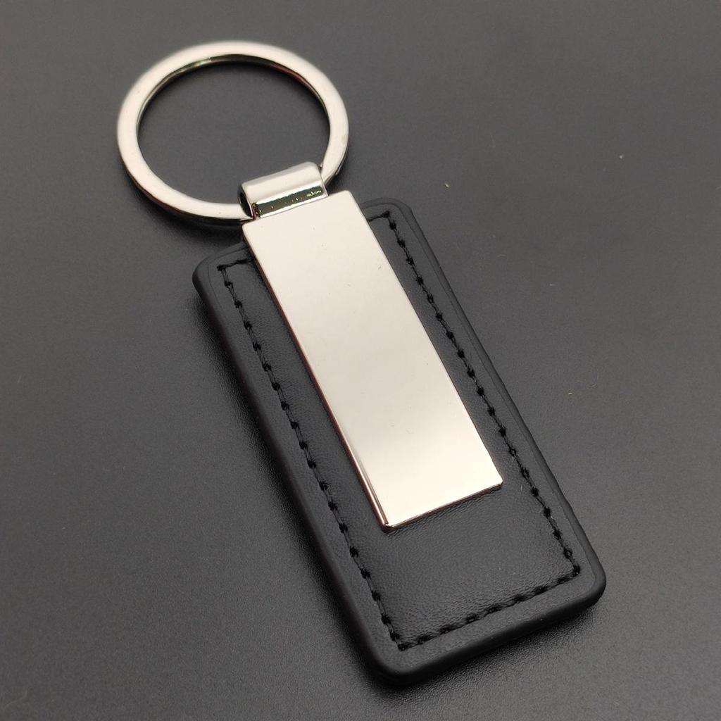 Metal Tokalı Erkek Dikdörtgen Deri Anahtarlık - Araba Hediyesi Anahtarlık