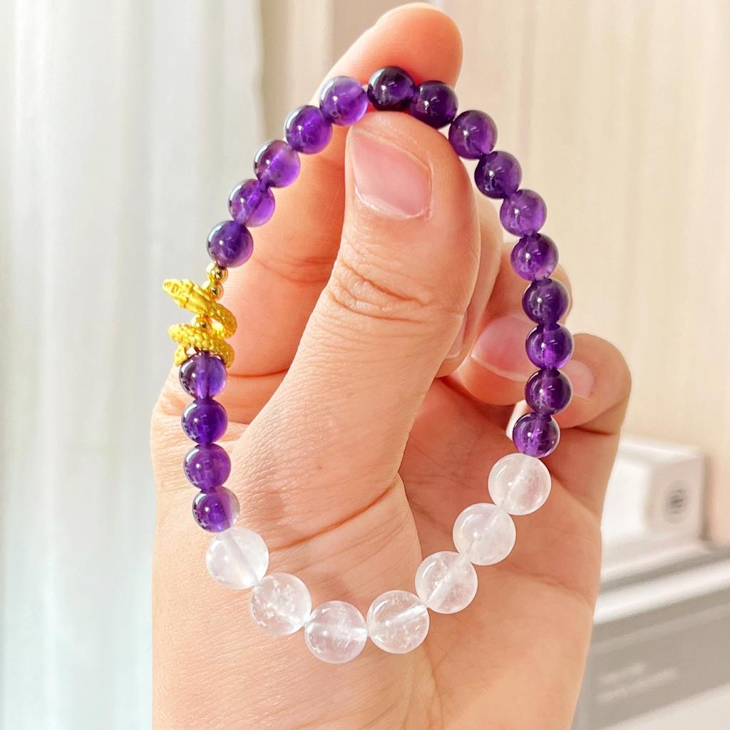 High Quality Natural Uruguayan Amethyst Blue Moonlight Bracelet