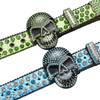 Women Rhinestones Belt for Jeans Skull Rivets Studded Waist Belt Blingbling Belt for Pants Cowboy Belt Waiststrap