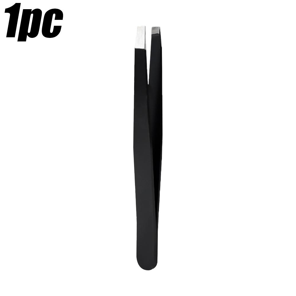 1/10pcs Black Precision Eyebrow Tweezers Stainless Steel Eye Brow Tools Professional Facial Hair Removal Shaping Makeup Tool Kit