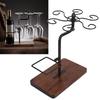 Wine Glass Holder Multifunction Desktop Goblet Drying Rack for Home Kitchen Restaurant BarBlack