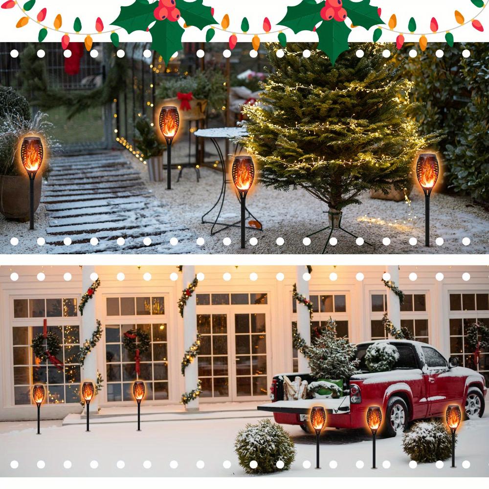 4/6/8/12 Solcellelys utendørs med blinking, vanntette LED-lys for hager, camping, fester, hager, Halloween, automatisk bryter