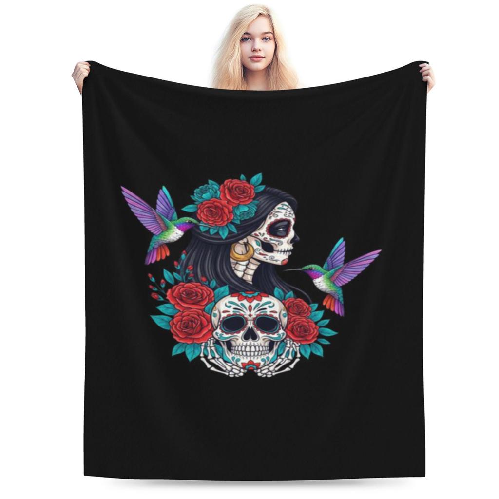 Skull Woman La Calavera Catrina Personalized Soft Gift An UltraSoft Micro Fleece Blanket