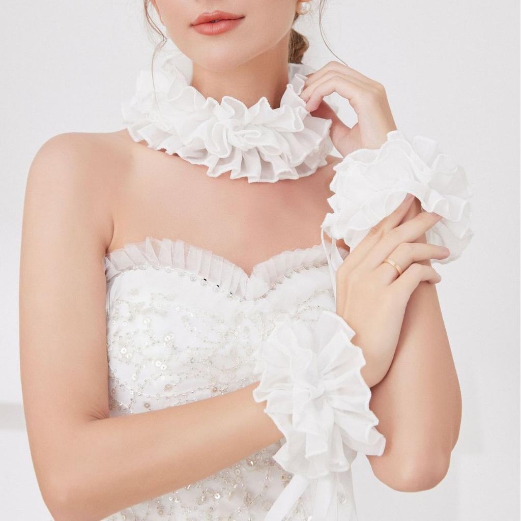 White Necklace Fake Collar for Women's Suit Removable Detachable White Collar Clothes Accessories Shirt Girls Bokwnots Necktie