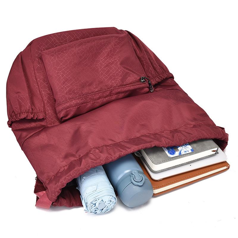 Schoolbag bundle mouth bag drawstring backpack women's 1011 new simple travel outdoor large capacity sports basketball bag backpack
