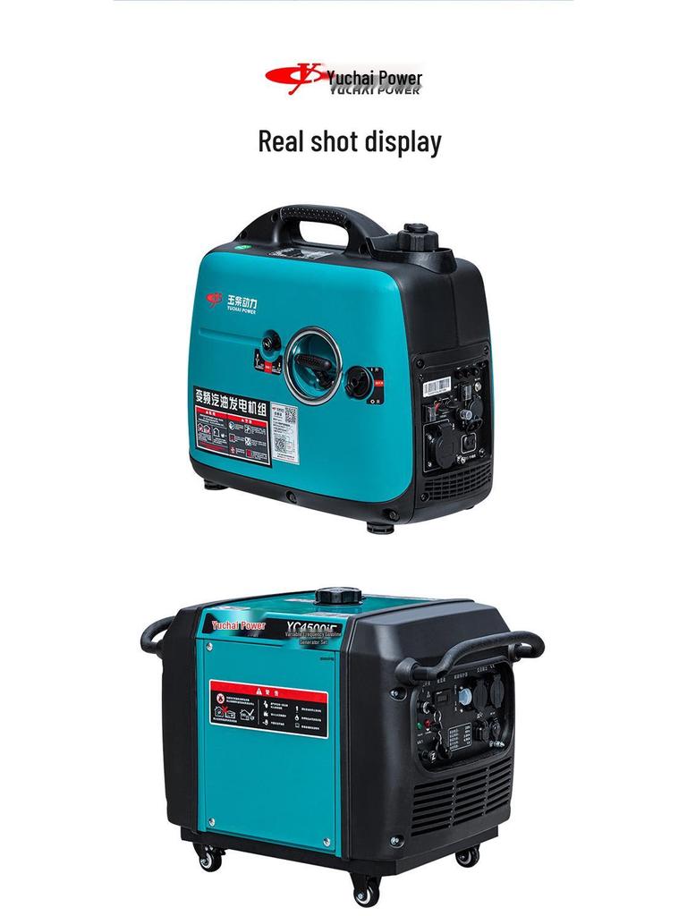 Yuchai Portable 220V Inverter Generator - Quiet, Compact Backup Power for Home, RV, Outdoor, and Camping Use