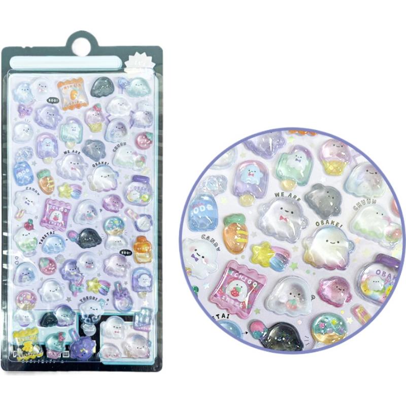 Kawaii Cartoon Animal 3D Relief Cute Stickers Children And Girls Decorative Sticker Birthday Gifts Creative Peripheral