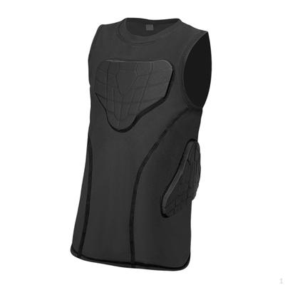 Football Rib Protector Vest Chest Pad Compression Shirt Training Top for Softball