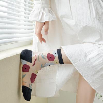 Lace Women's Socks Ultra Thin Silk Socks Cute Transparent Socks