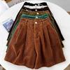 Women's High Waist Retro Corduroy A-Line Shorts – Autumn/Winter 2025 Collection