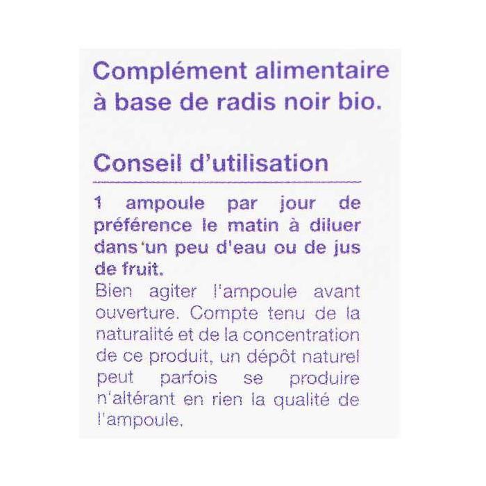 Nat & Form Ampoules Radis Noir Bio 20 Unités